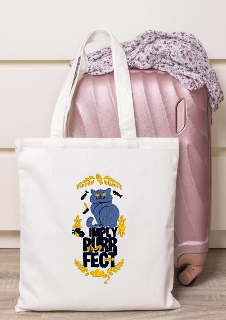 Simply Purrfect Machine Embroider Design **Immediate Digital Download**