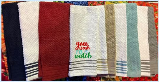 You Wash, I'll Watch Custom Kitchen Towel